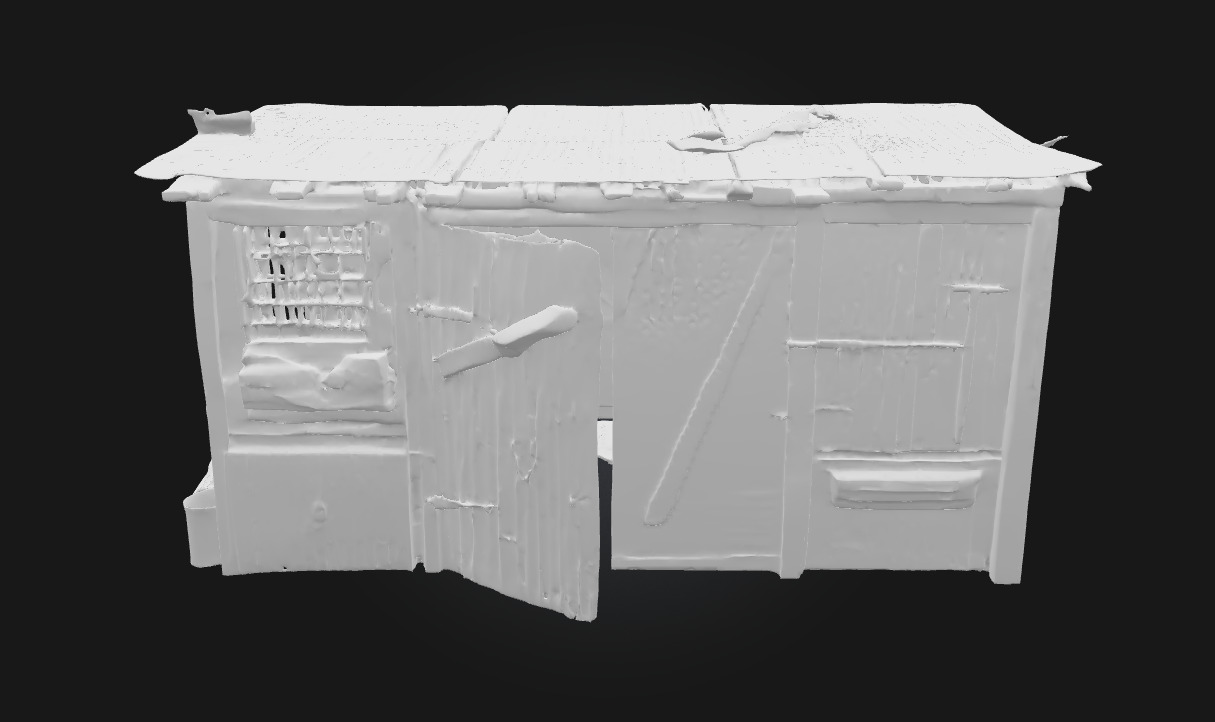 Rustic Shelter Simple Refuge Blending with Nature 3D model_7