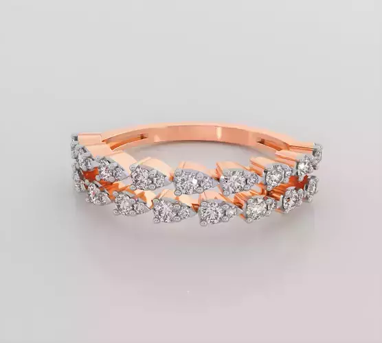 Italian diamond ring 3dm stl render detail 