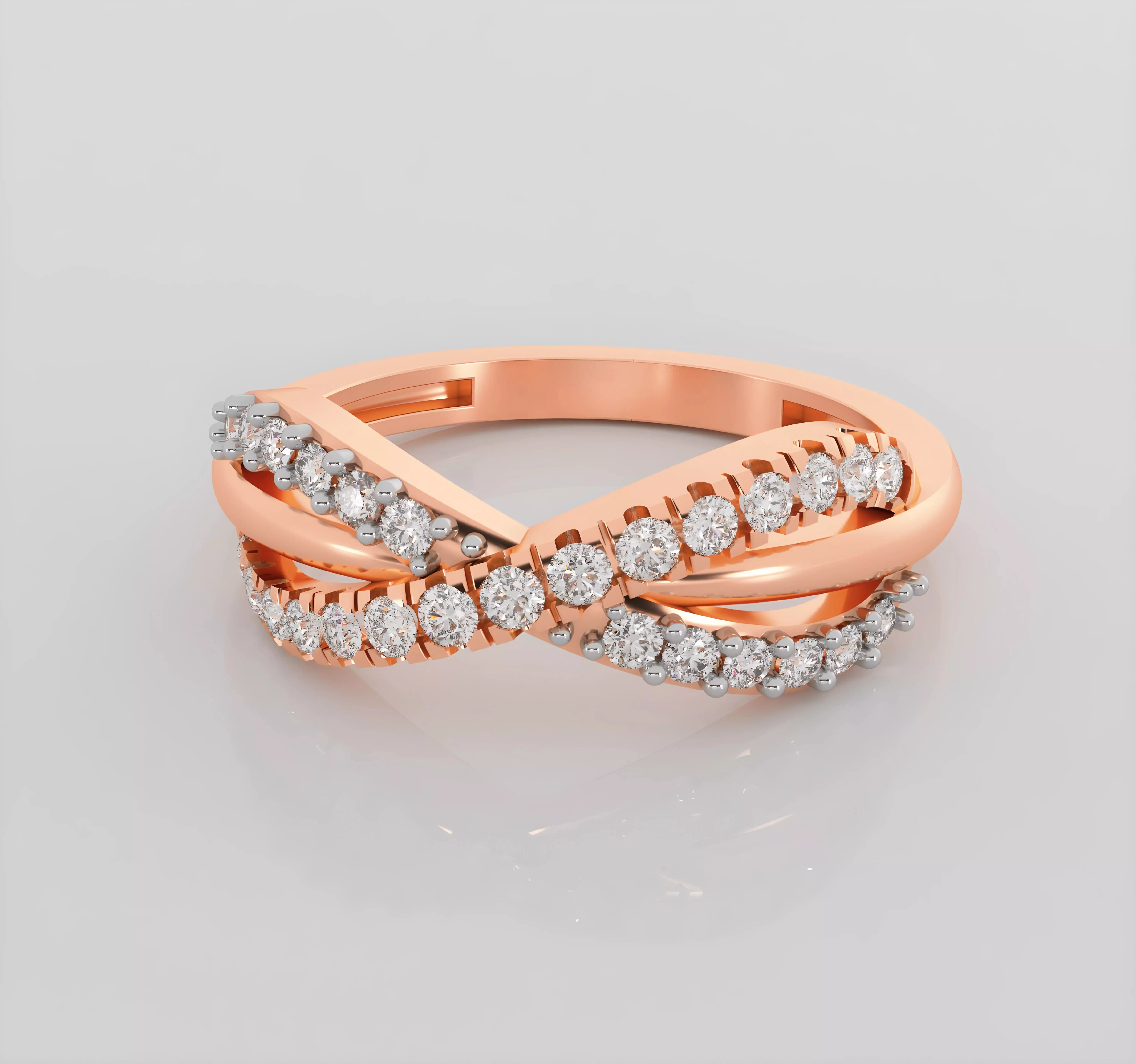 Wire Italian diamond ring 3dm stl render detail  3D print model_0