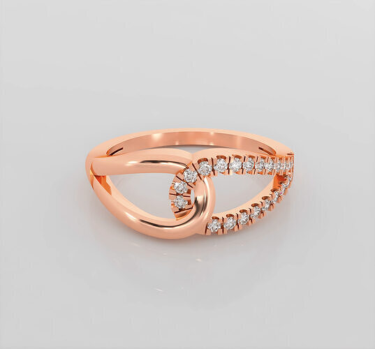 Knot Italian diamond ring 3dm stl render detail  3D print model