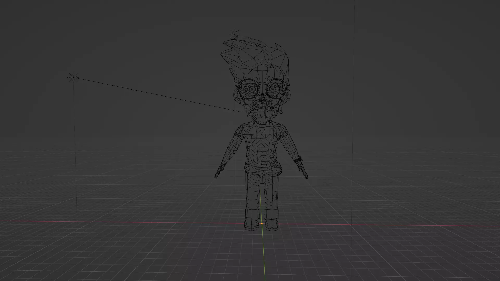 stylized male cartoon character Low-poly 3D model_3