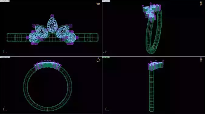 Pear Shaped Wedding Band