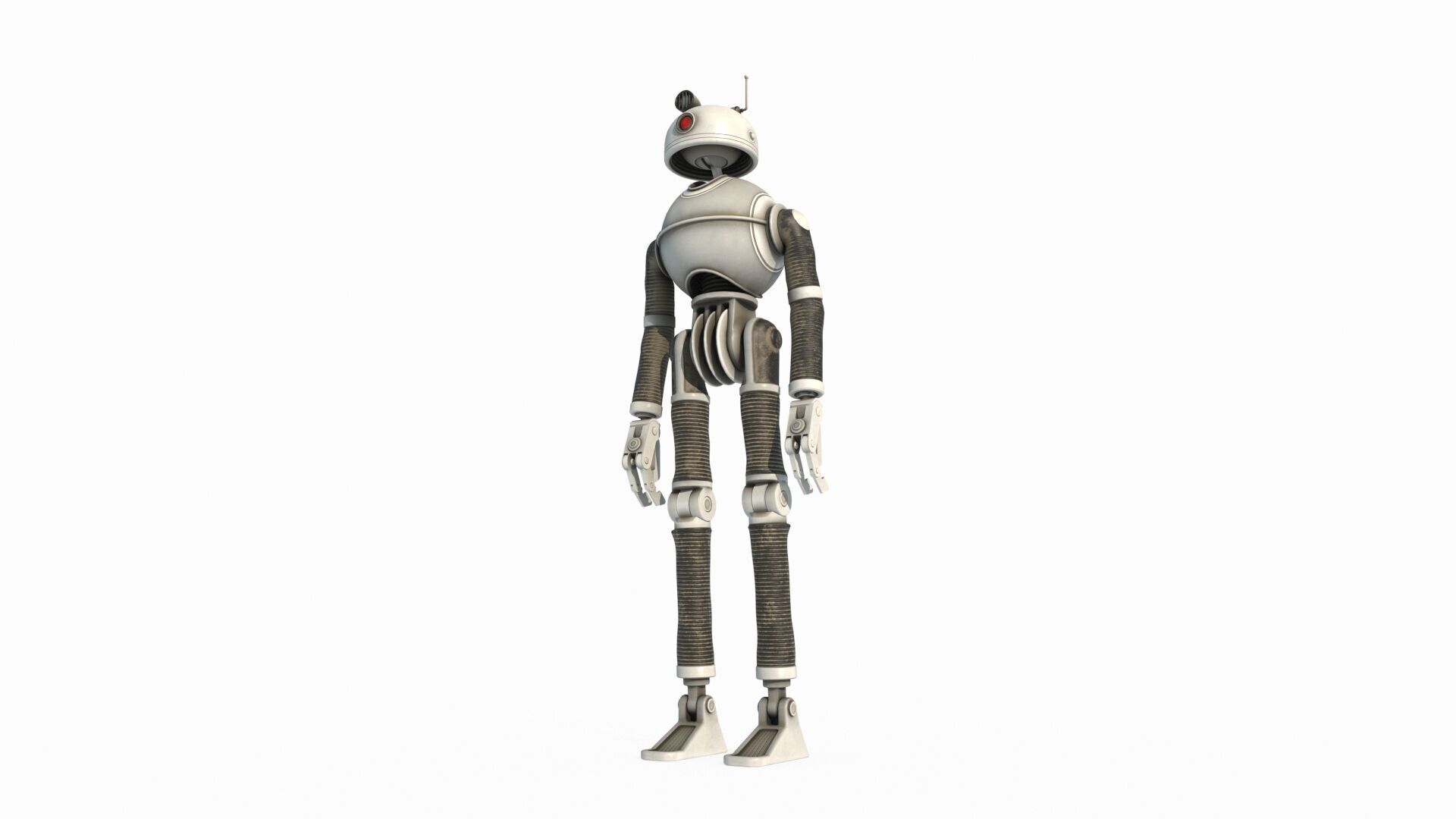 Future sci-fi labor robots 3D model_1