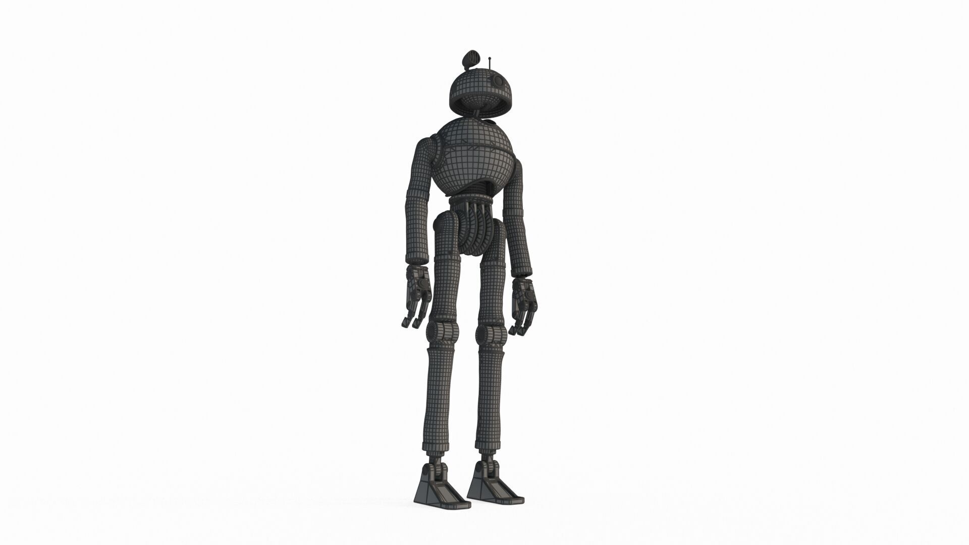 Future sci-fi labor robots 3D model_5