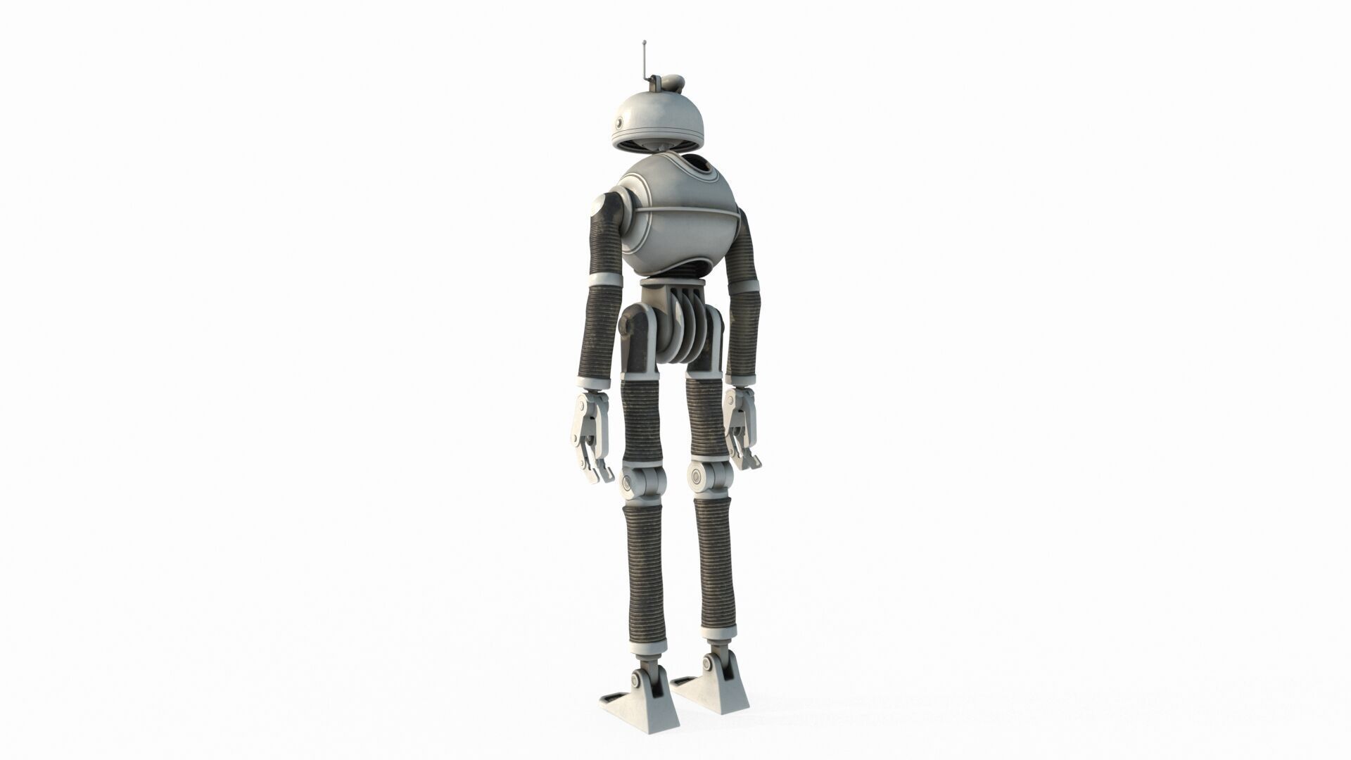 Future sci-fi labor robots 3D model_4