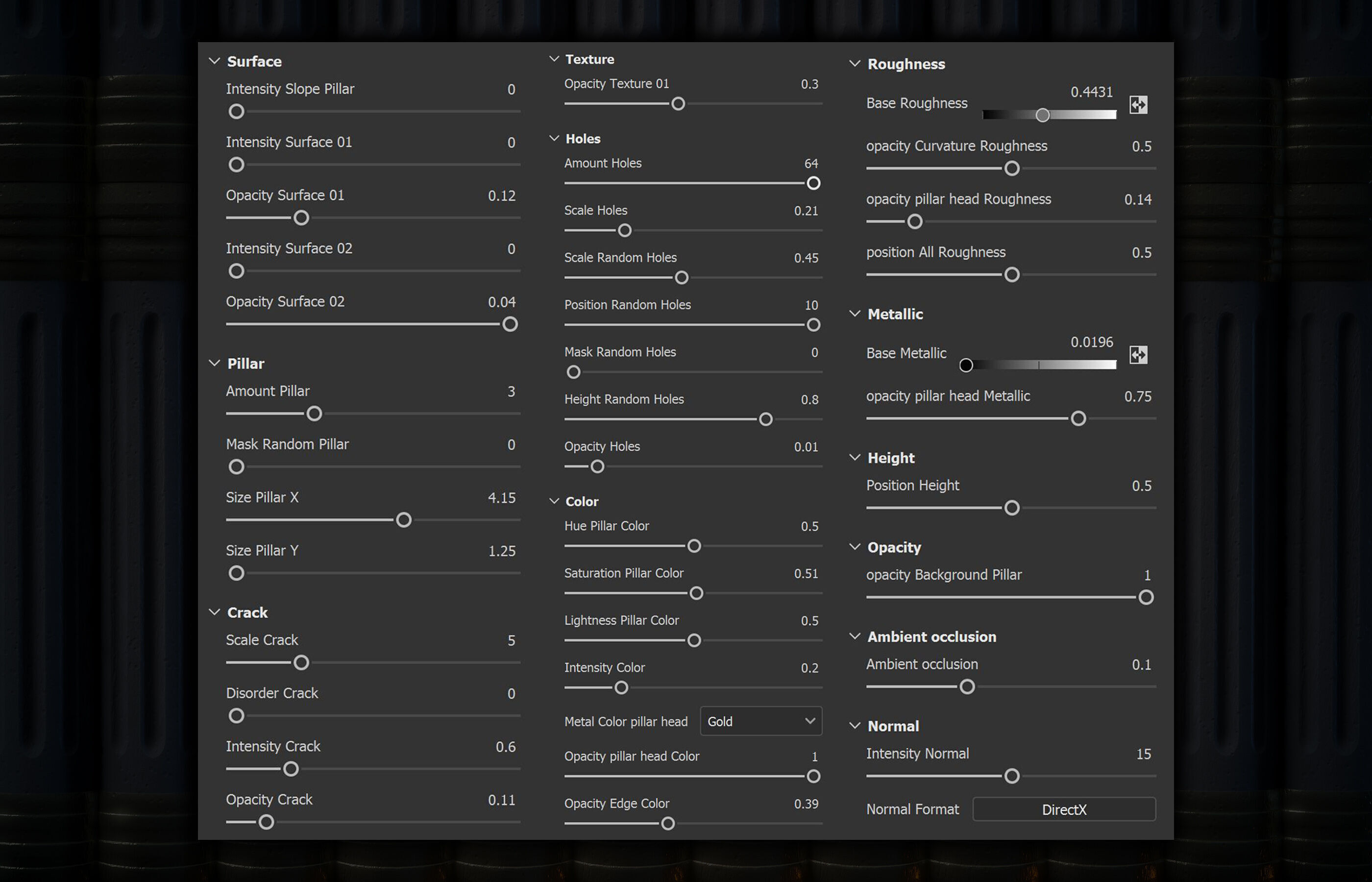 Pillar Stylized - Vol 01 - SBsar - Maps Texture_4