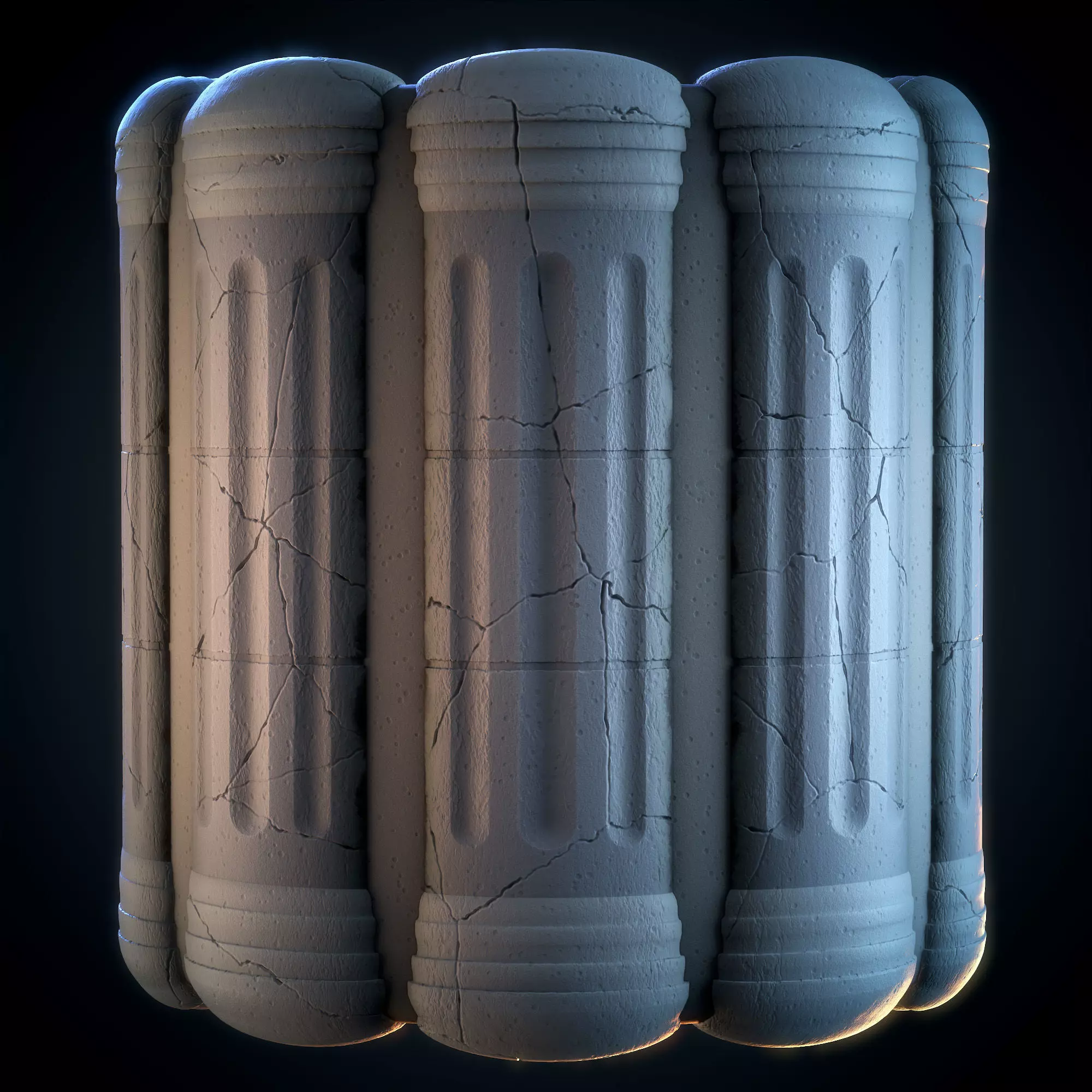 Pillar Stylized - Vol 01 - SBsar - Maps Texture_0