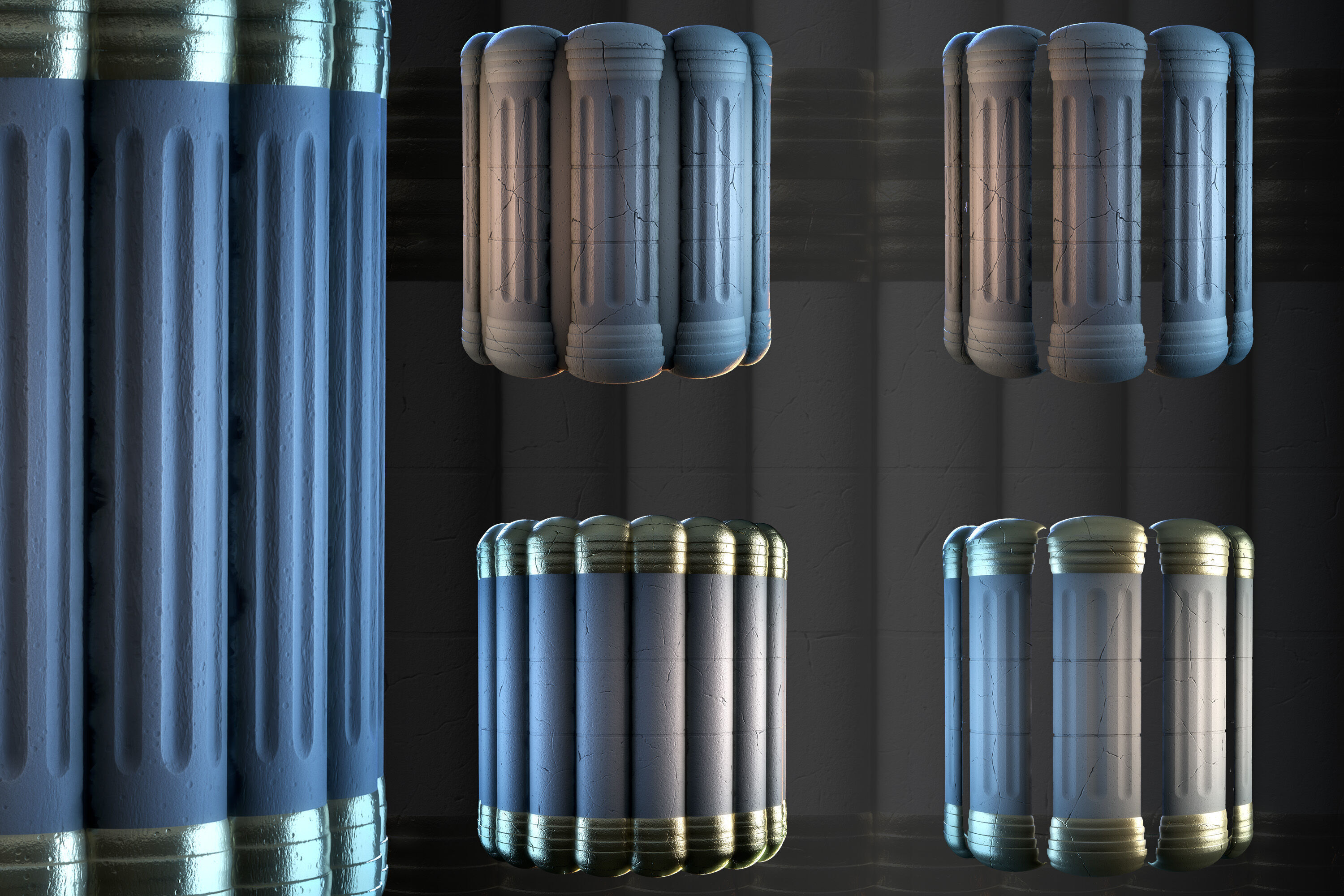 Pillar Stylized - Vol 01 - SBsar - Maps Texture_3