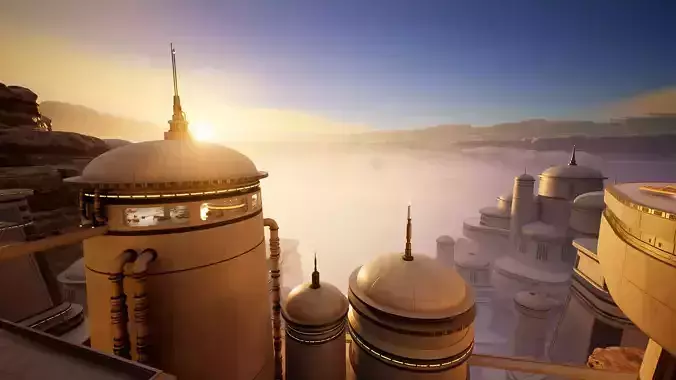 Science Fiction Dam City - Unreal Engine 