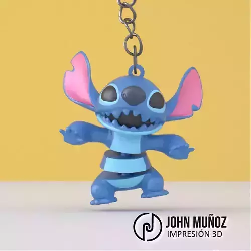 Stitch Articulated Keychain and Figure 3D print model