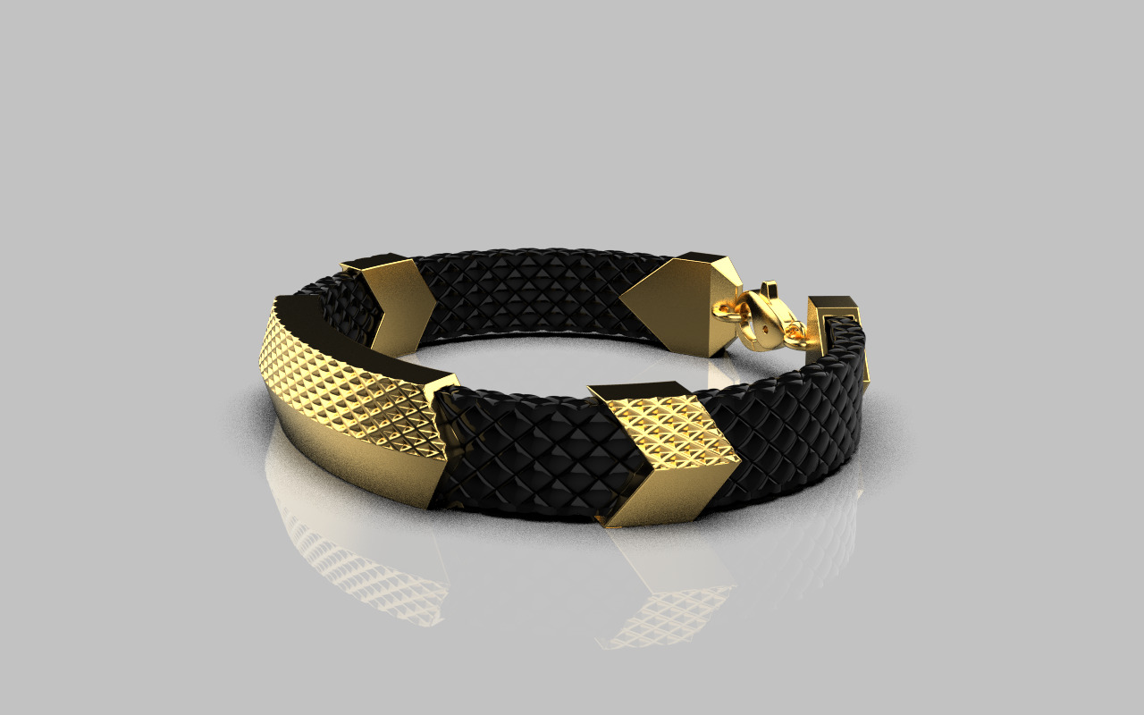 Man bracelet model 1328 3D print model_4