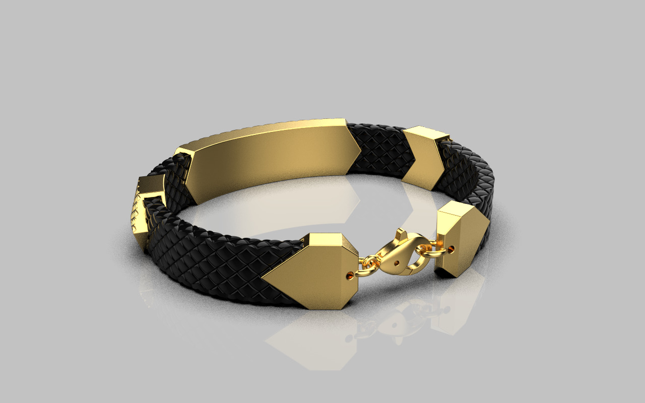 Man bracelet model 1328 3D print model_25
