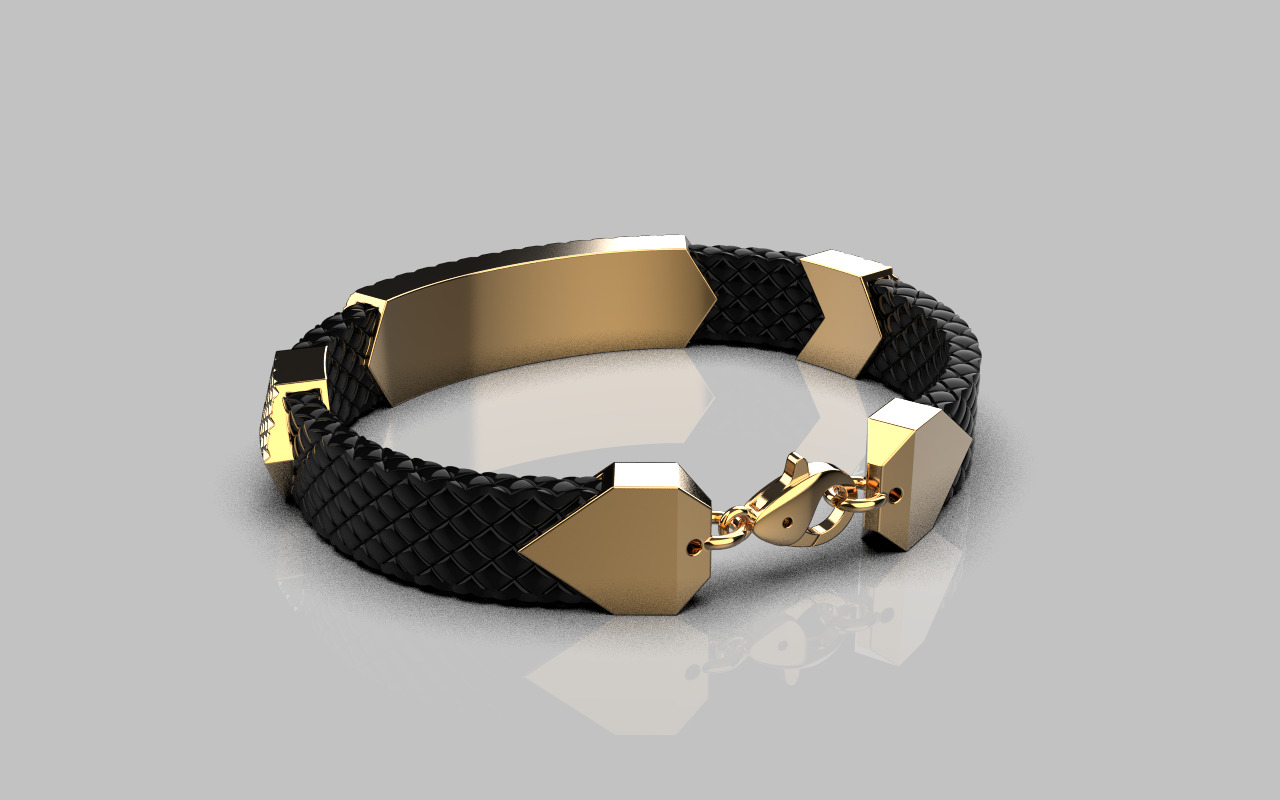 Man bracelet model 1328 3D print model_27
