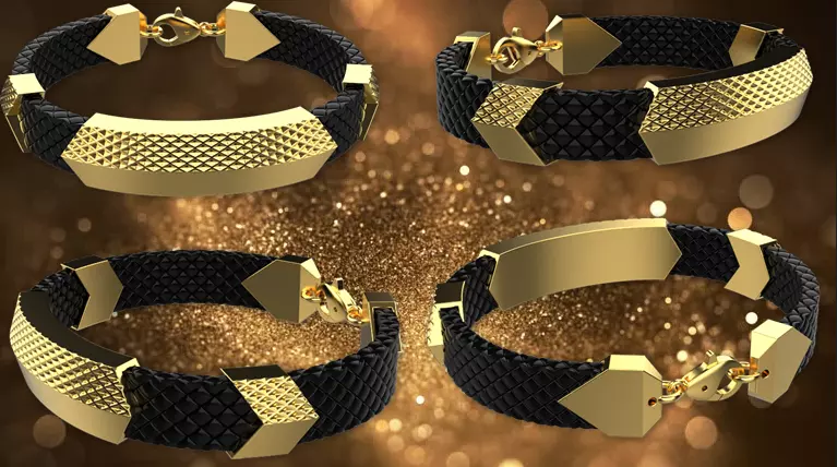 Man bracelet model 1328 3D print model_0