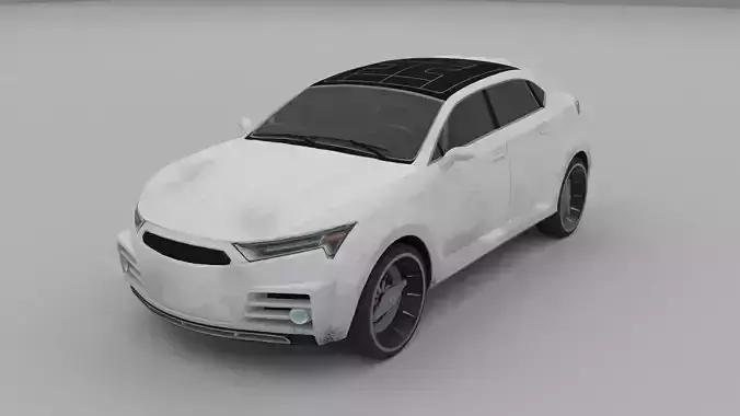 Low poly futuristic Car