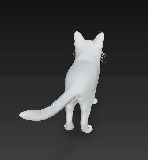 Cat Orange 3D Model Basic - Low Poly Simple Low-poly 3D model_12