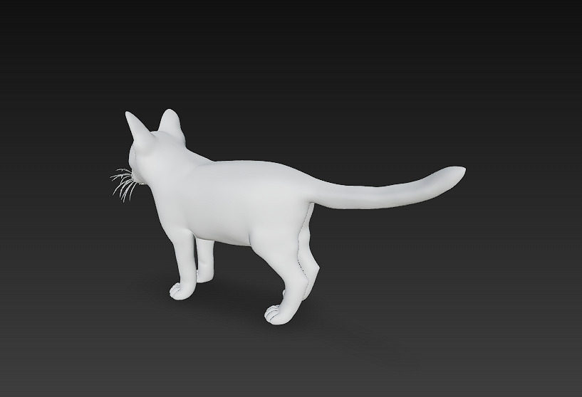 Cat Orange 3D Model Basic - Low Poly Simple Low-poly 3D model_13