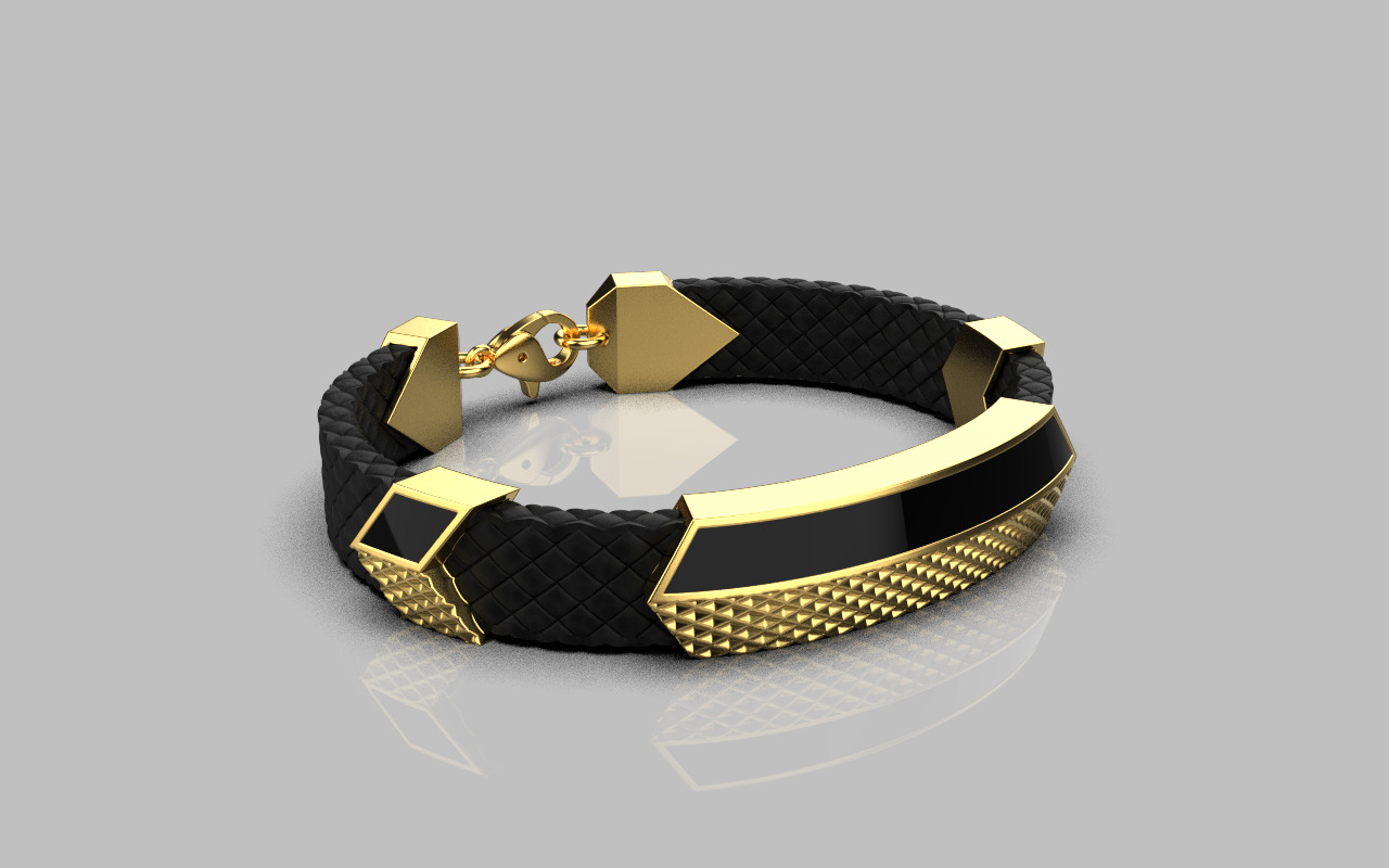 Man bracelet with enamel model 1329 3D print model_16