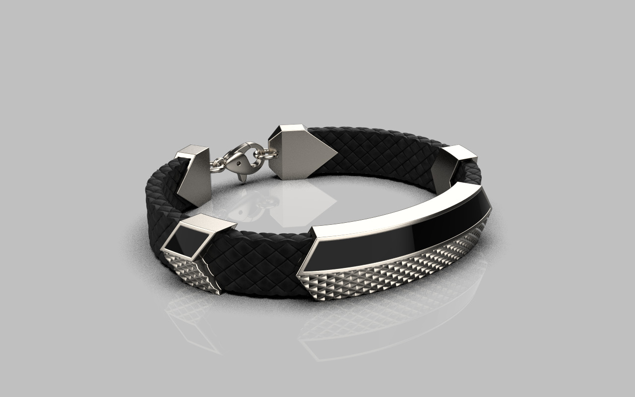 Man bracelet with enamel model 1329 3D print model_18