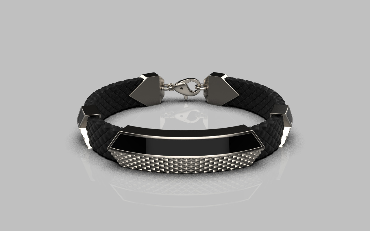 Man bracelet with enamel model 1329 3D print model_12