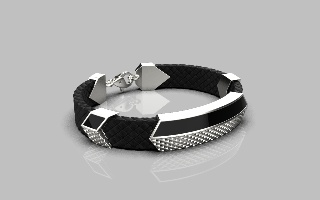 Man bracelet with enamel model 1329 3D print model_20