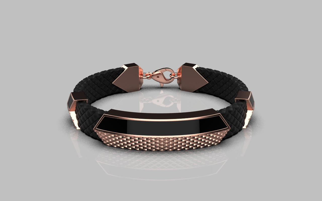 Man bracelet with enamel model 1329 3D print model_14