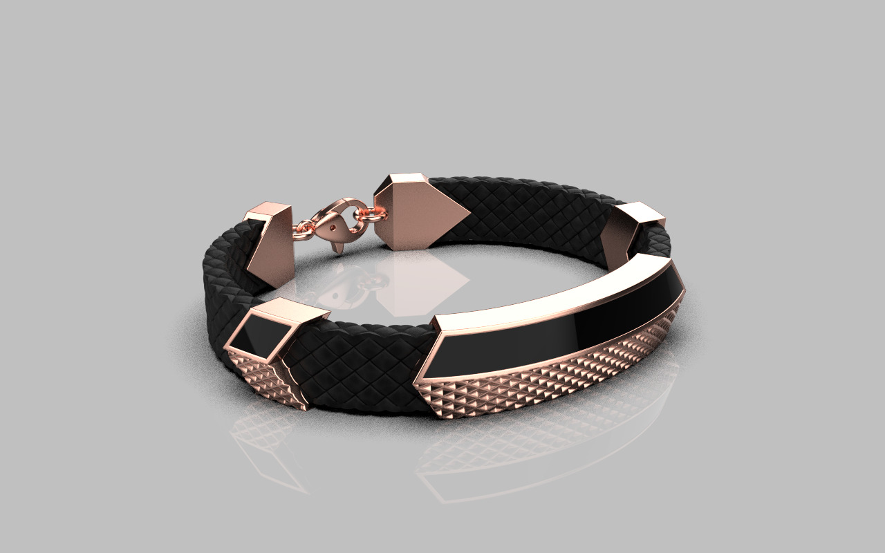 Man bracelet with enamel model 1329 3D print model_19