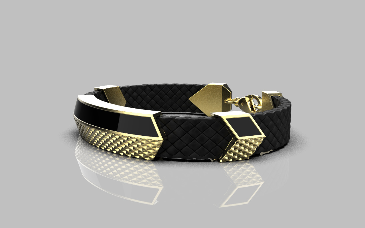 Man bracelet with enamel model 1329 3D print model_22