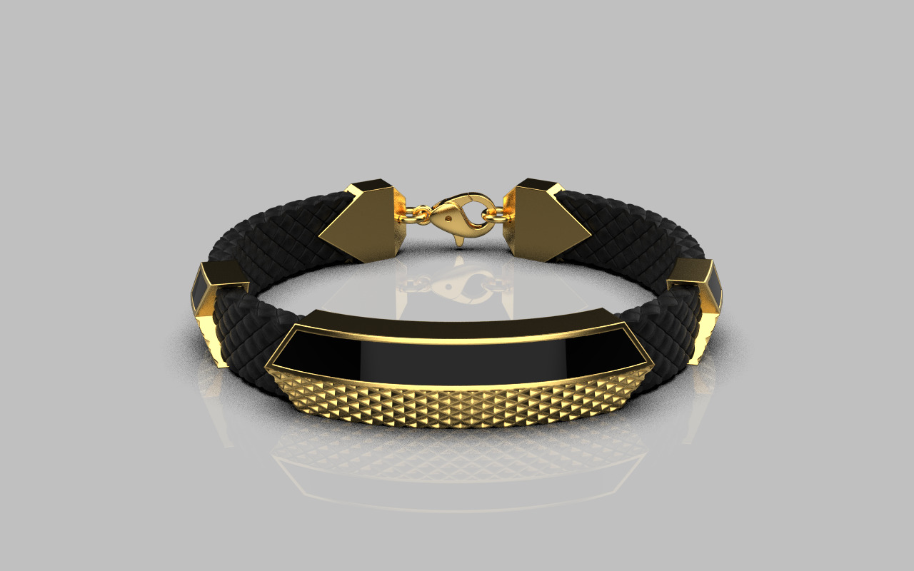 Man bracelet with enamel model 1329 3D print model_10