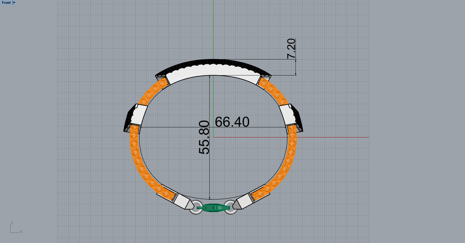 Man bracelet with enamel model 1329 3D print model_7