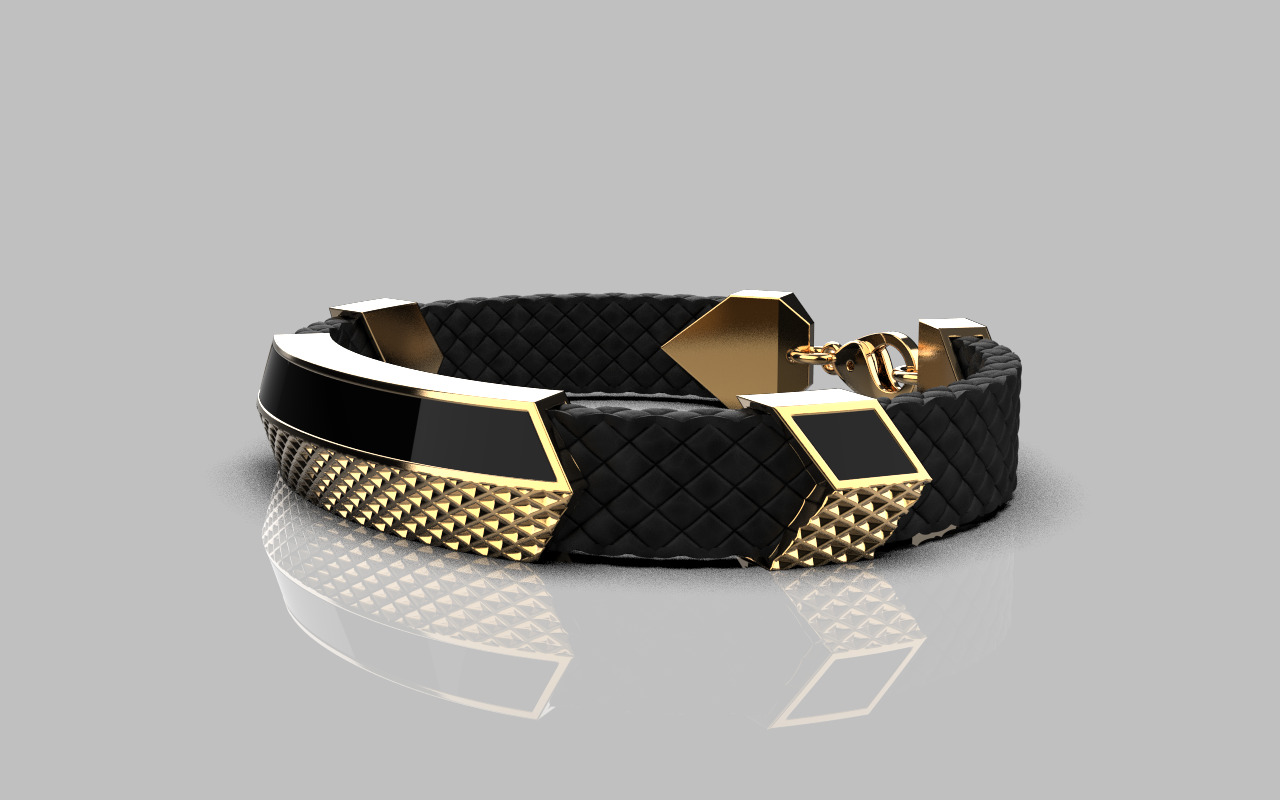 Man bracelet with enamel model 1329 3D print model_5