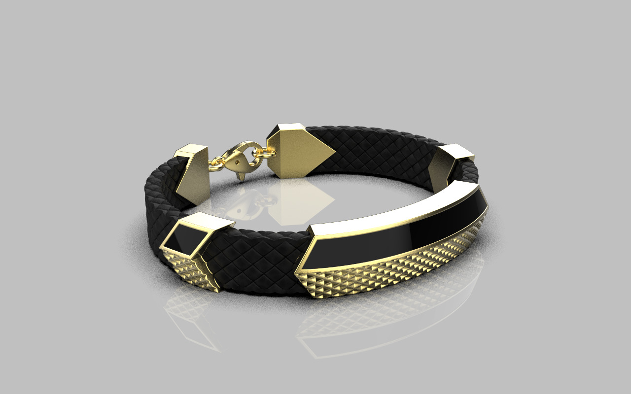 Man bracelet with enamel model 1329 3D print model_17