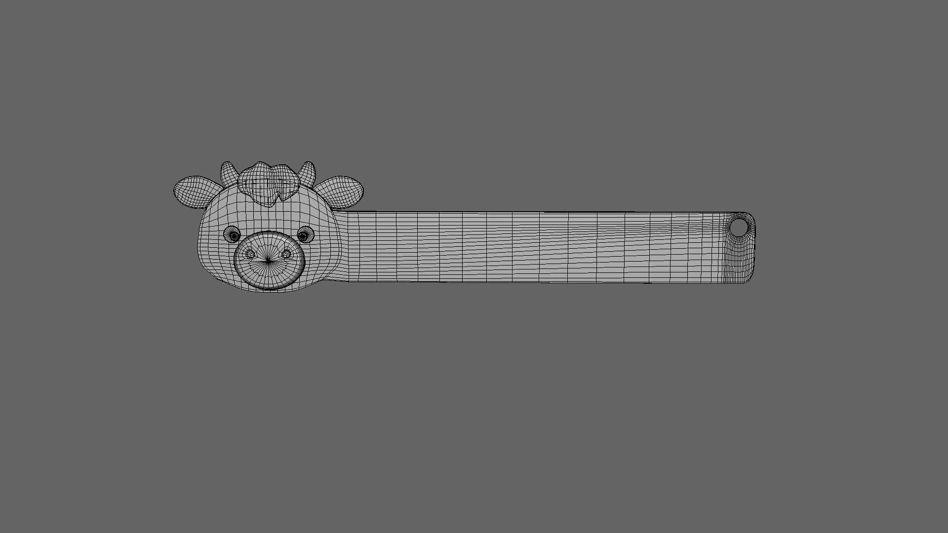 Cow Ruler  Low-poly 3D model_4