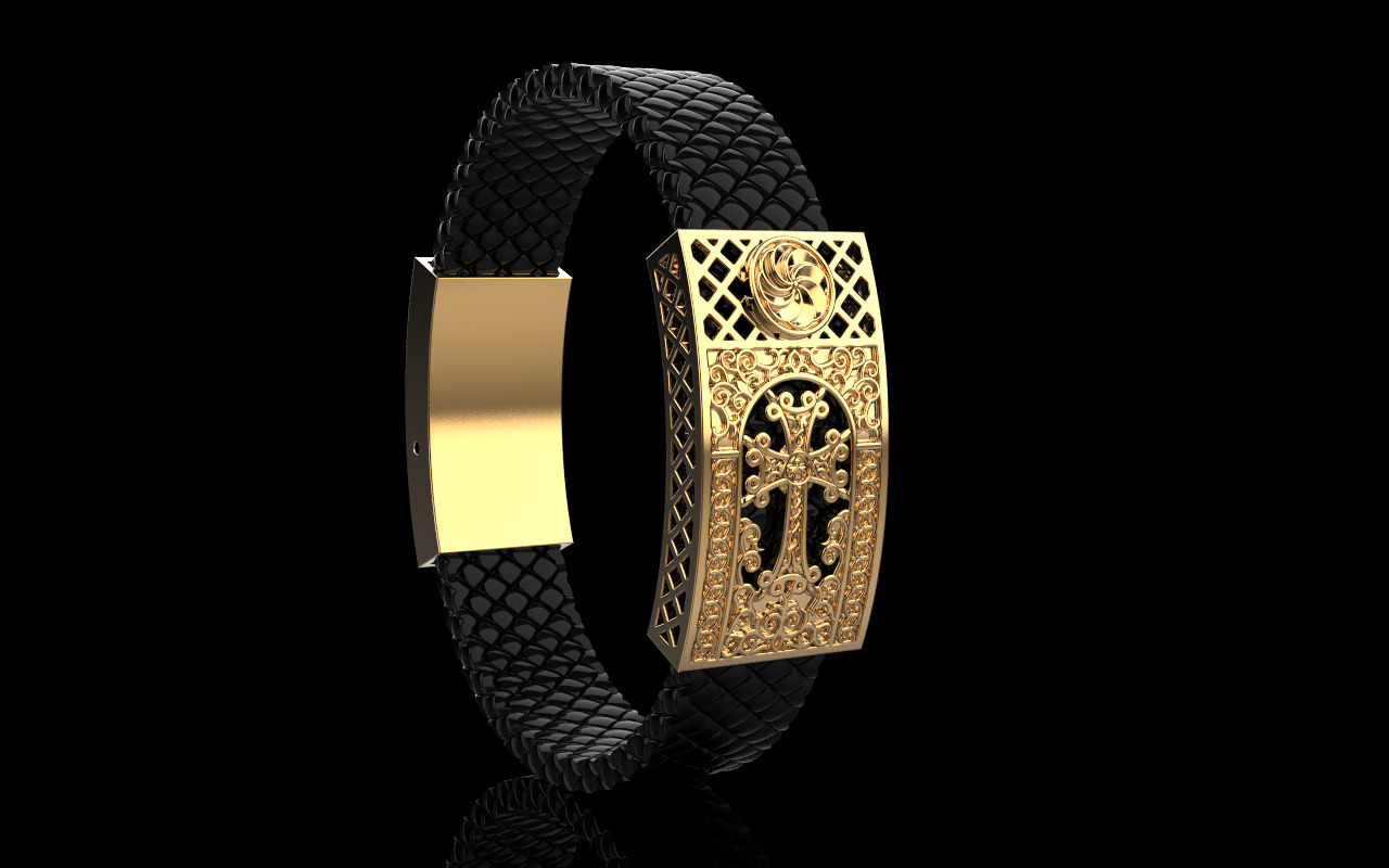 Man cross bracelet model 1331 3D print model_20