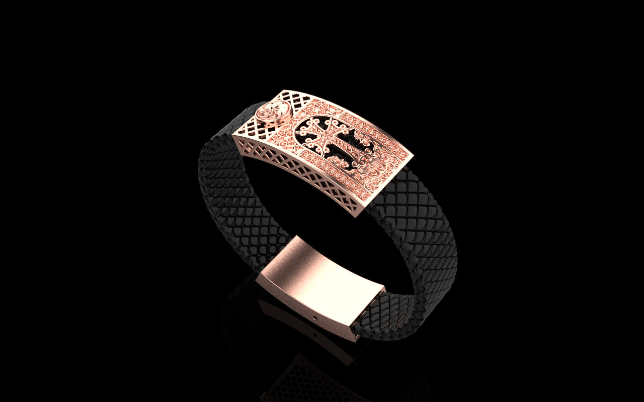 Man cross bracelet model 1331 3D print model_22