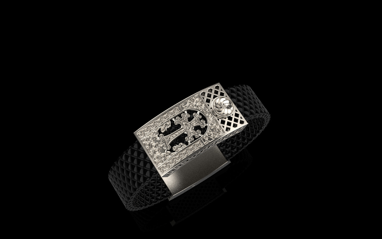 Man cross bracelet model 1331 3D print model_15