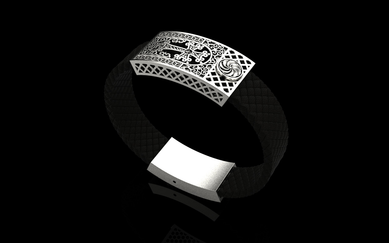 Man cross bracelet model 1331 3D print model_28