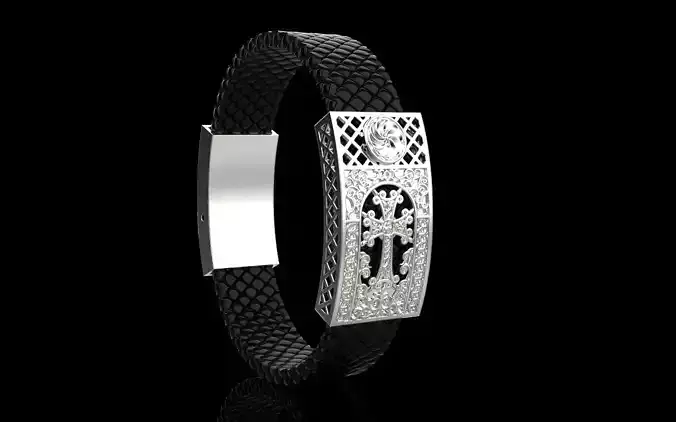 Man cross bracelet model 1331 3D print model