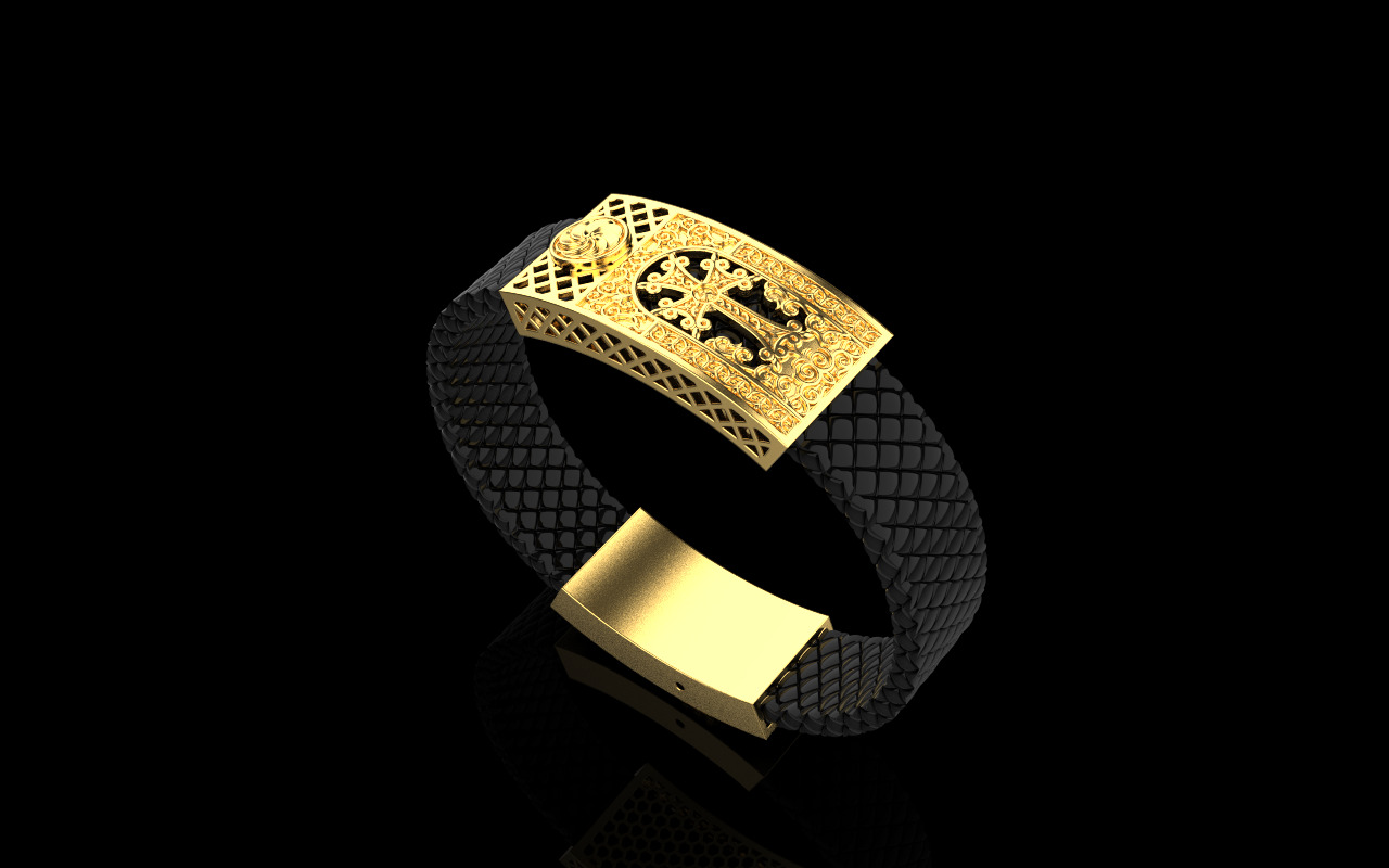 Man cross bracelet model 1331 3D print model_19