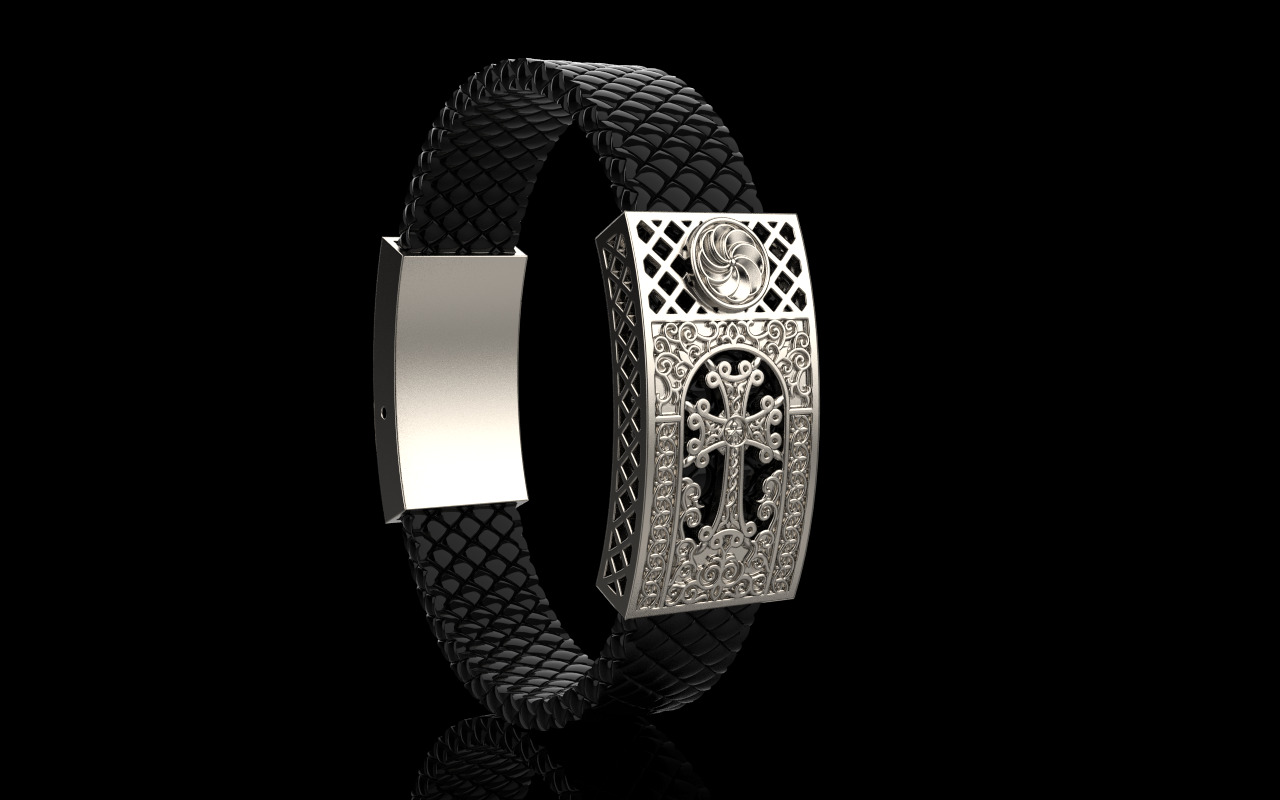 Man cross bracelet model 1331 3D print model_23