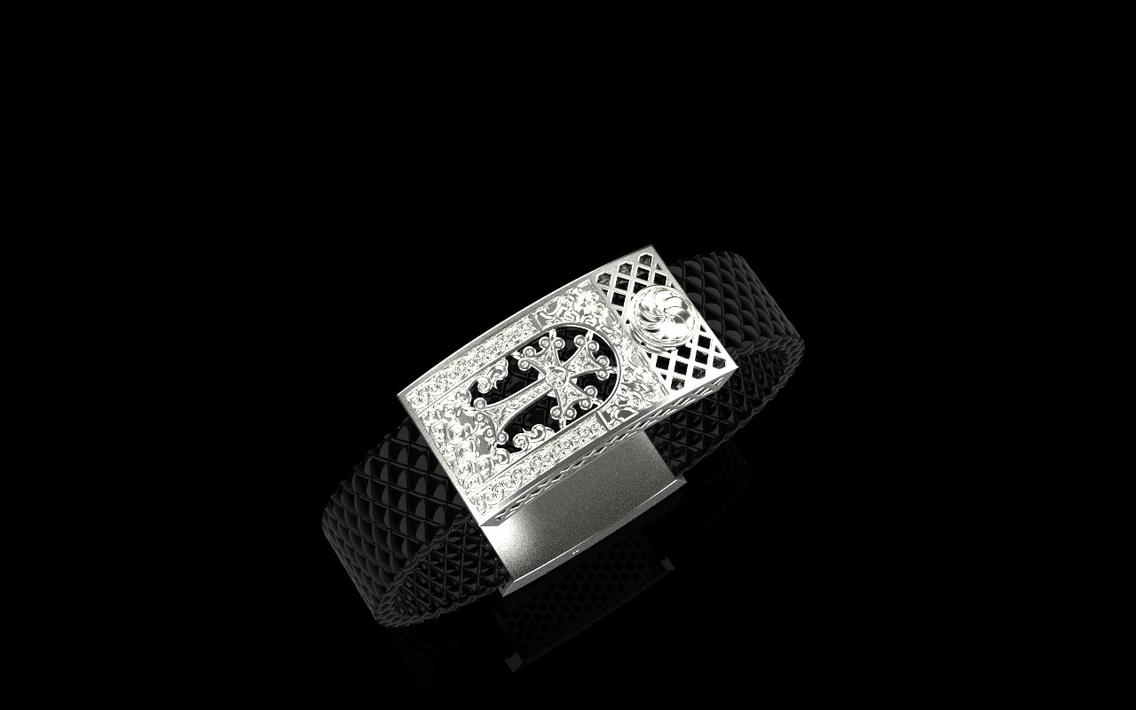 Man cross bracelet model 1331 3D print model_21
