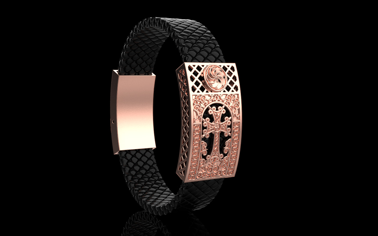Man cross bracelet model 1331 3D print model_14
