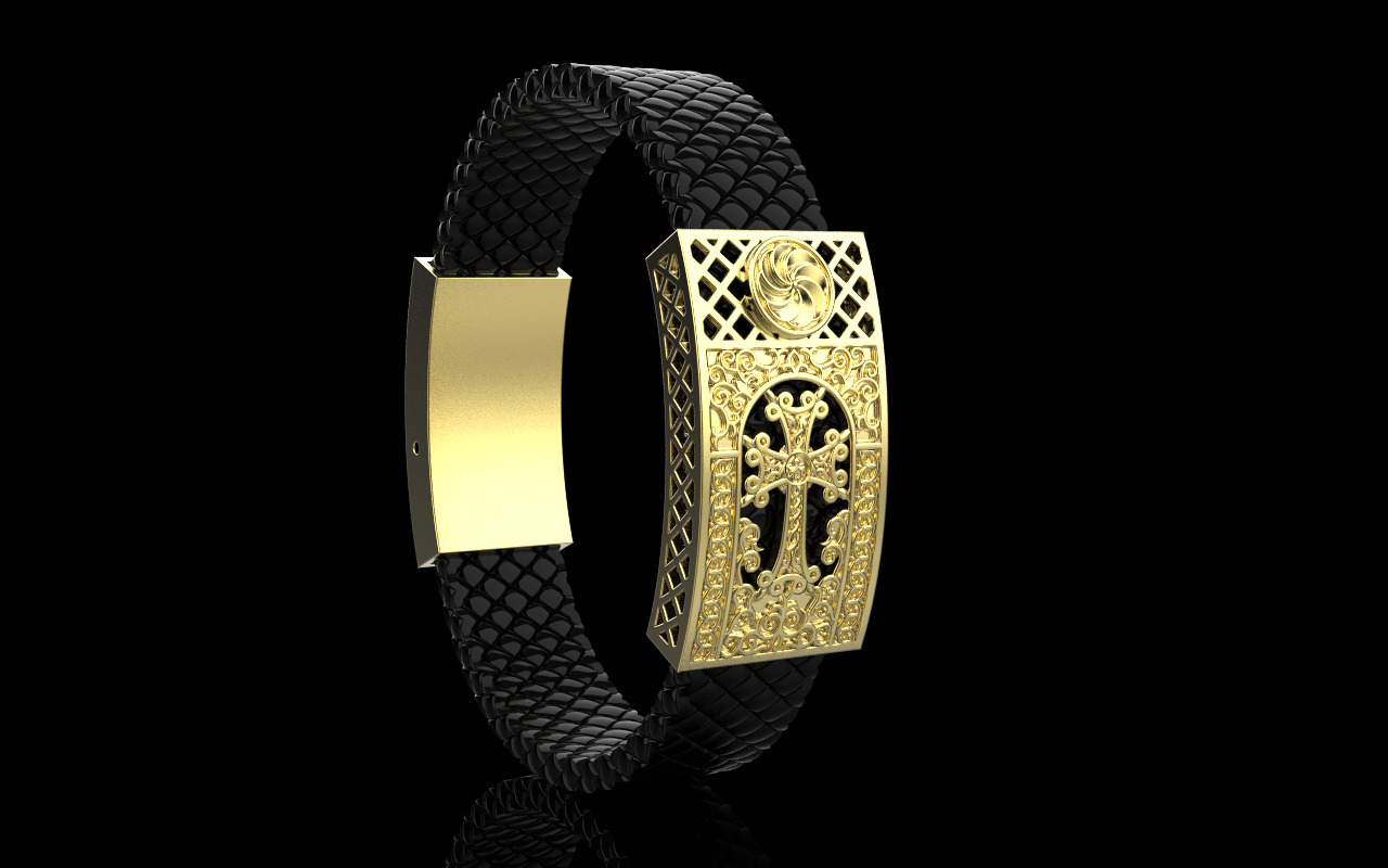 Man cross bracelet model 1331 3D print model_10