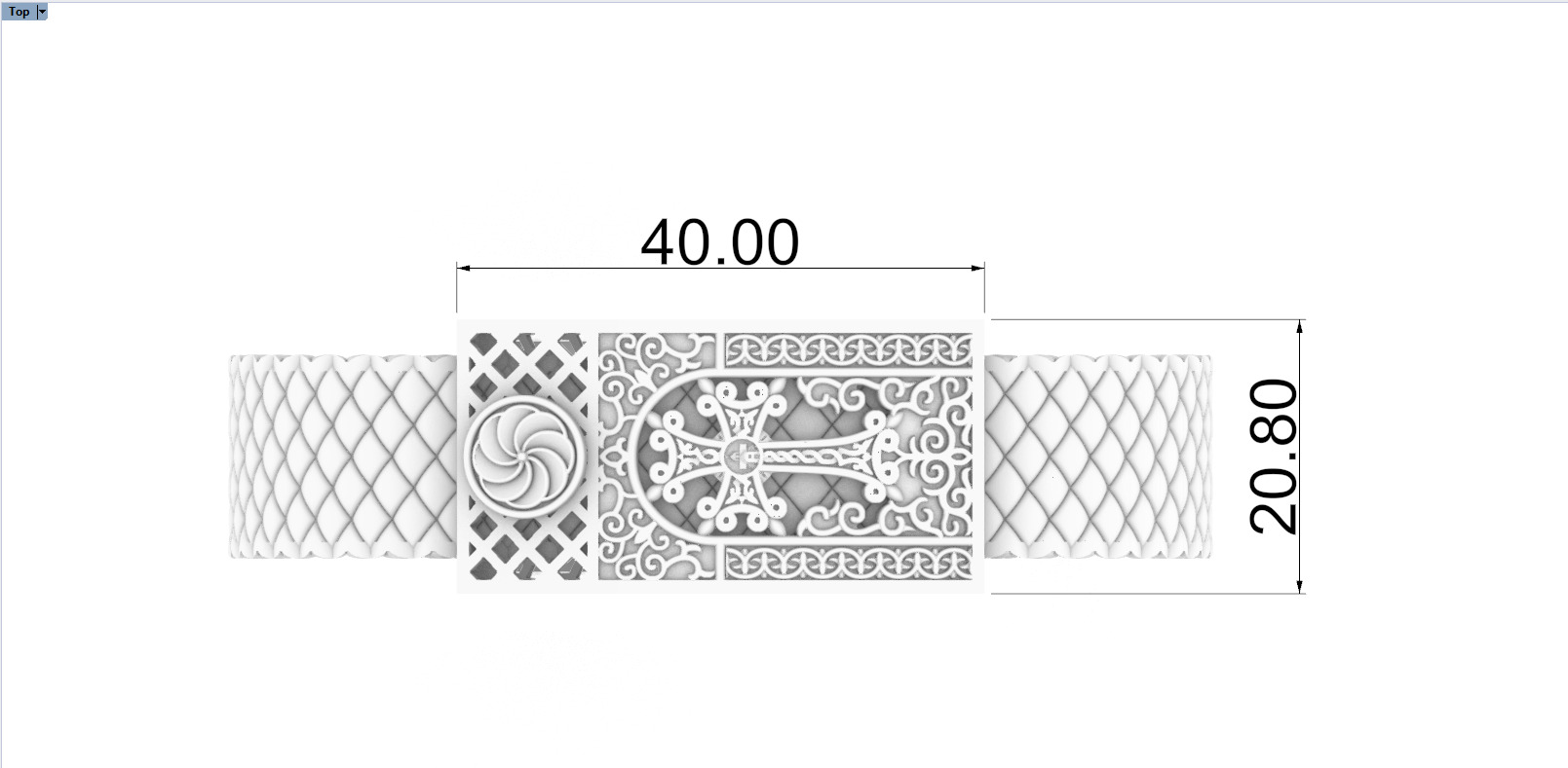 Man cross bracelet model 1331 3D print model_6