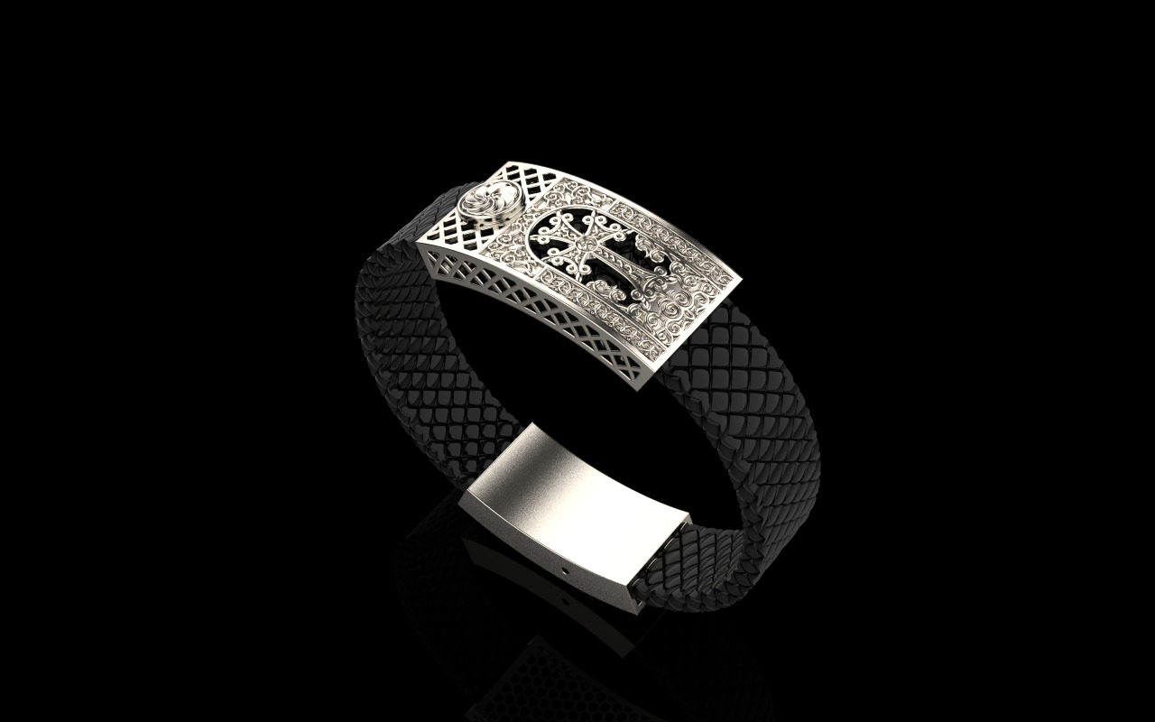 Man cross bracelet model 1331 3D print model_17