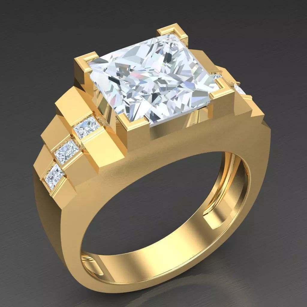Man Ring New Design 2MR100 3D model_0