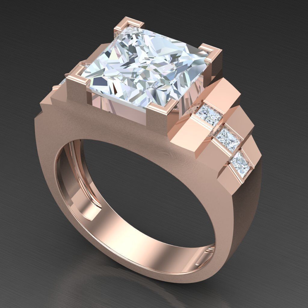 Man Ring New Design 2MR100 3D model_6