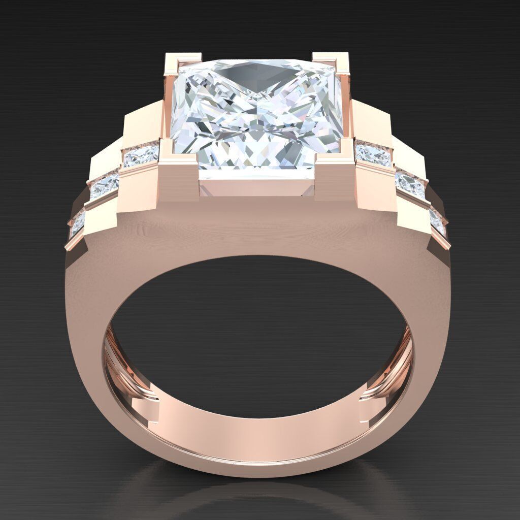 Man Ring New Design 2MR100 3D model_4