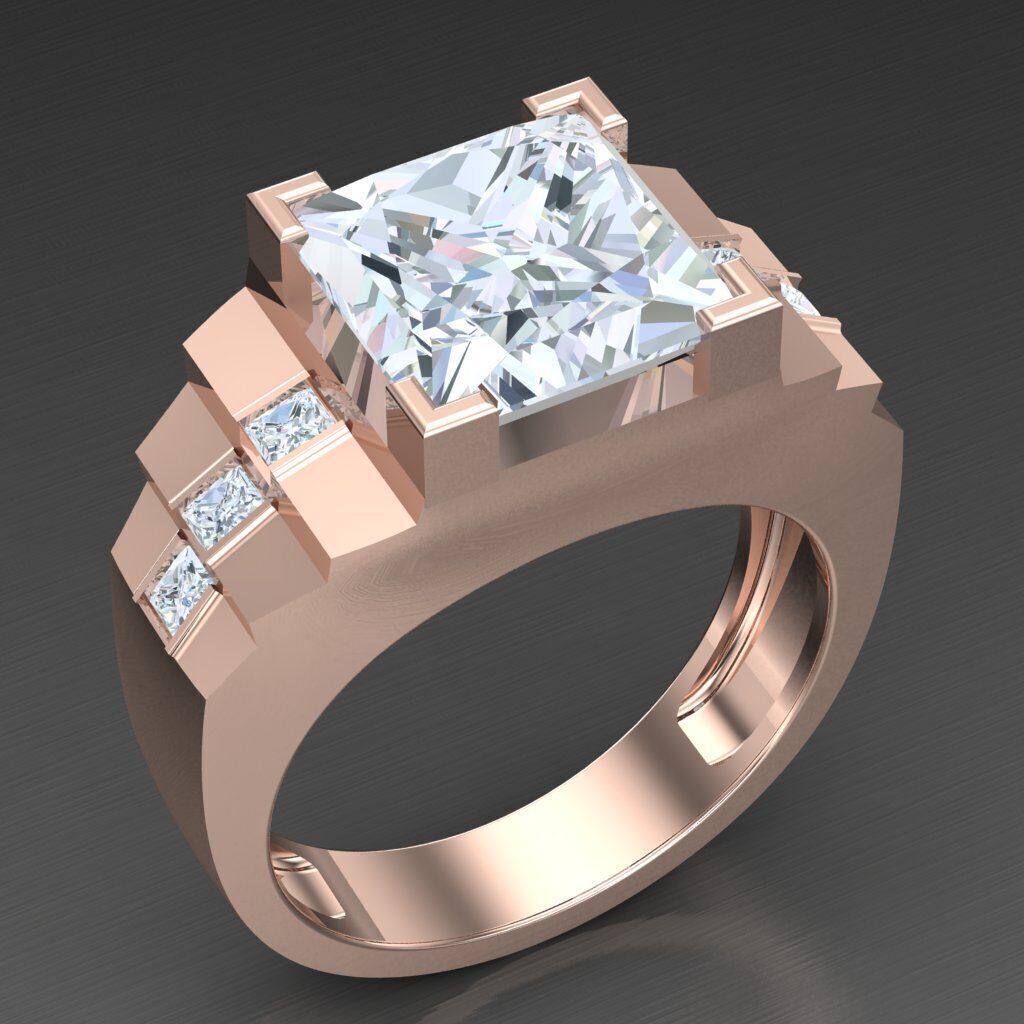 Man Ring New Design 2MR100 3D model_3