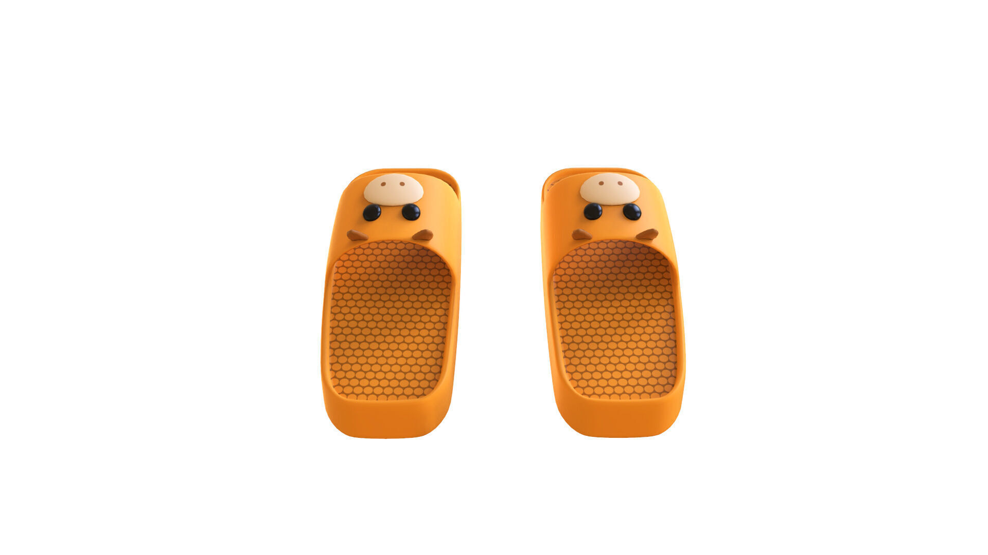 Cow Shape Slippers Low-poly 3D model_2